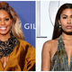 Laverne Cox, left; Leyna Bloom.
